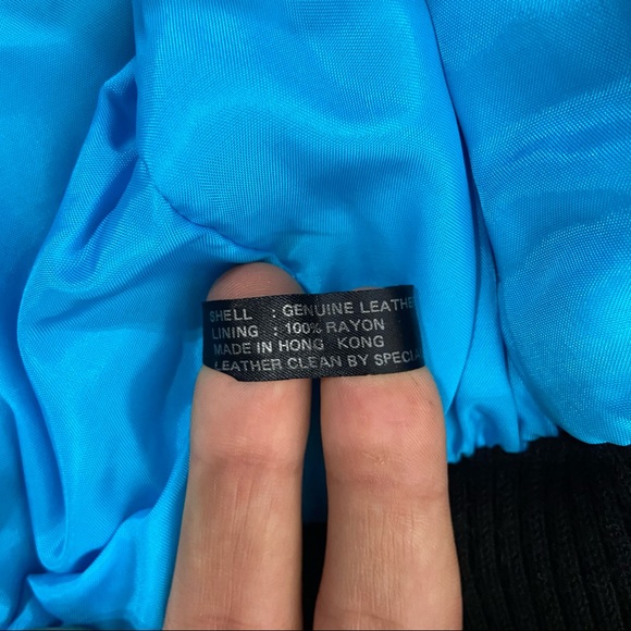 Vintage Michael Hoban North Beach Leather Bomber Style Jacket with Skirt C1 - Picture 9 of 10